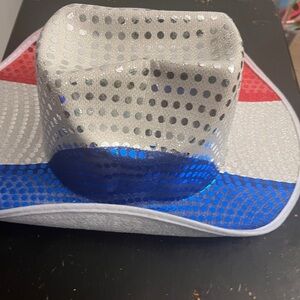 Sequin Red White Blue Cowboy Hat – Patriotic Rodeo